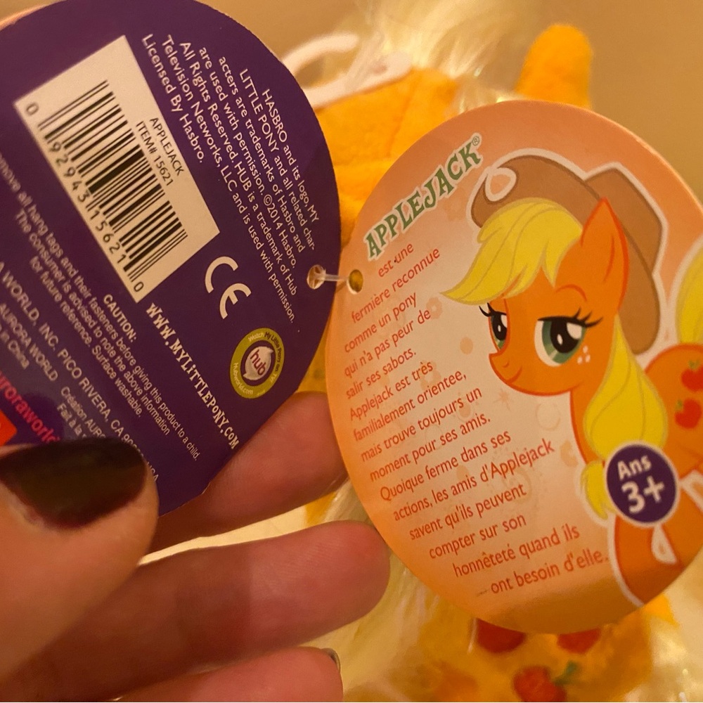 Apple Jack My Little Pony Orange and Yellow Stuffed Animal - Picture 10 of 12